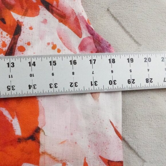 allegra masetti firenze Linen Maxi Dress Womens Small Floral Multi Color - Picture 6 of 10